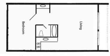Plan of Briches Condo for rent in Stowe Vermont near sports and spa