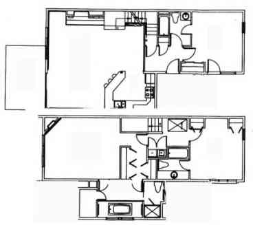Plans of 3 bed 3 bath rental townhome Vermont Stowe