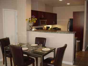 Modern & spacious dining room. 