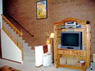 Entertainment Center & Stairs to BRs