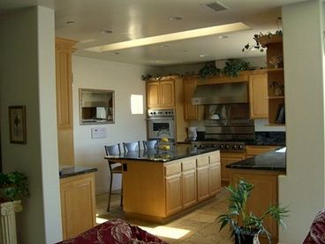 Granite countertops, Viking six burner gas grill with griddle, 30\