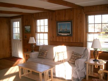 fireplaced living room