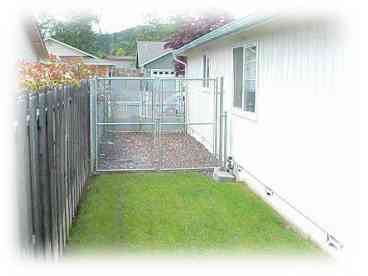 A dog run so that you can leave your pet safe while you are exploring Grants Pass