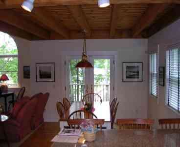 View of dining room from kitchen