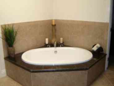 Master Bathroom has Large Oval Tub