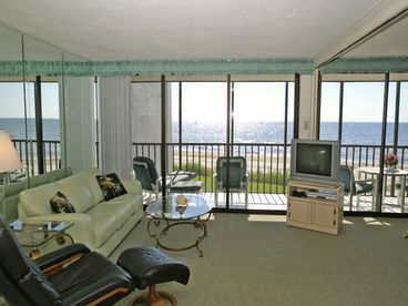 Living Room out to Balcony - Sundial Resort - Sanibel Island