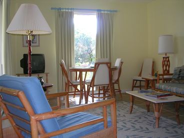 Our spacious Living / dining area is a great place to sit and watch the hummingbirds feed.