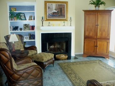 Living room opens to 30 foot wide deck with great Gulf views