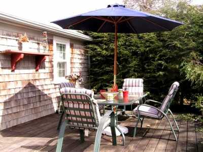 Porch ready for outdoor meals