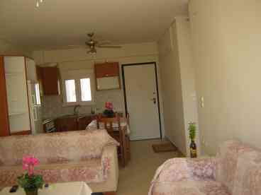 sitting room and kitchen