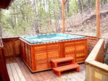 Back deck and hot tub