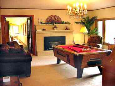 Billiards and a roaring fire!