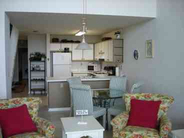 View of Kitchen and Dining area from the Living Room