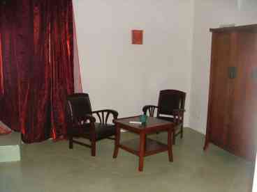 Sitting area of mezzanine bedroom