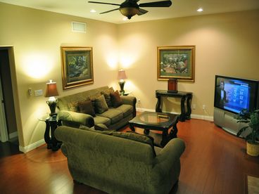 Family room with big -screen TV