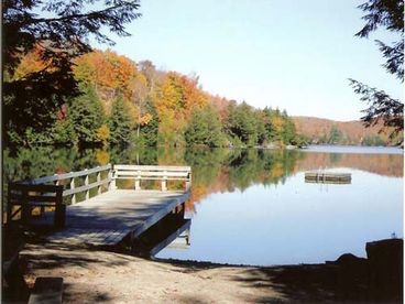 This area is accessible via a 10 minute walk through a path in the woods. This privately owned area is shared with our neighbors.  