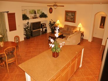 Kitchen, Dining, Family room view 