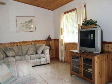 seating area in front of the TV