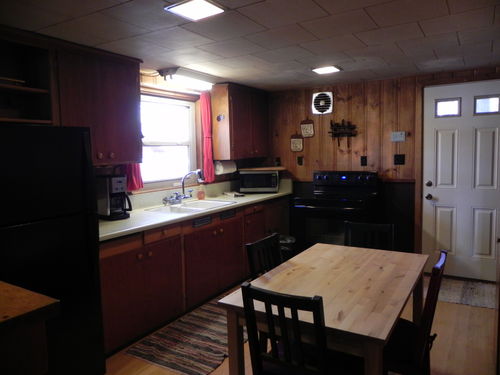 new, full-sized refrigerator, range, microwave, coffee maker, etc.