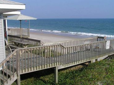 Step off deck on to uncrowded, wide, clean sandy beach.