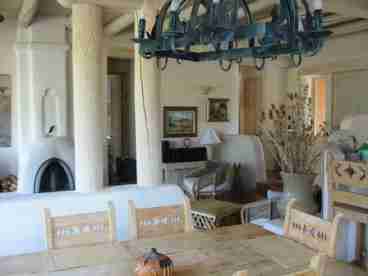 dining and living areas