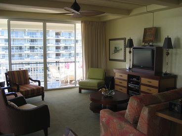 The Living Room was remodeled in 2007.  The unit, including the spacious lanai has close to 2,000 sq. feet.