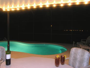 Relax by the pool on those warm Florida nights