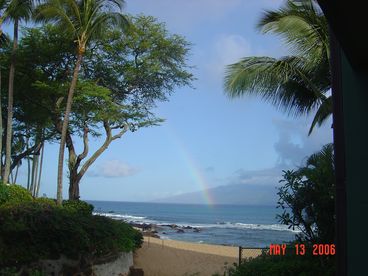 A wonderful view of Napili Bay Beach from the lanai of the unit.