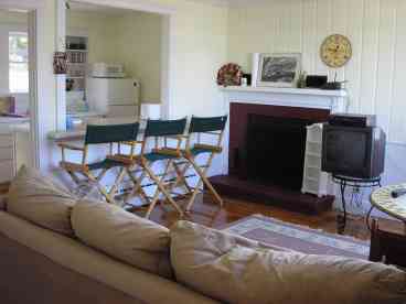 There's plenty of room in the living room complete with views of the harbor.