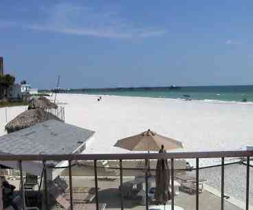 Side view from the balcony in front of the Florida vacation rentals out to tSouth and the Gulf of Mexico.