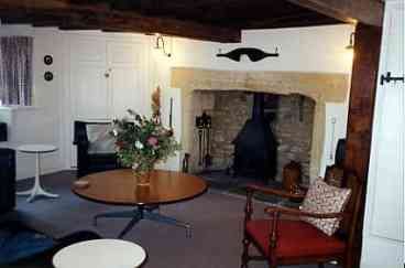Sitting room with fireplace