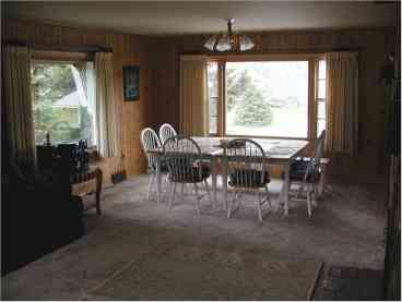 When you look out the Dining Room picture windows north toward Calamity Peak or west toward the meadow - be watching for periods of the Past - you're on Historic ground! The large country style kitchen is to the right of the photo - home style meals for sure!