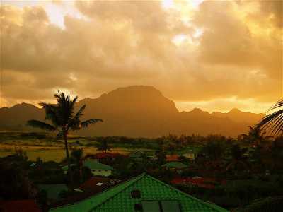 Sunrise from living room.