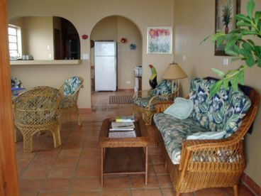 Living Room Looking Toward Kitchen from Beach Porch