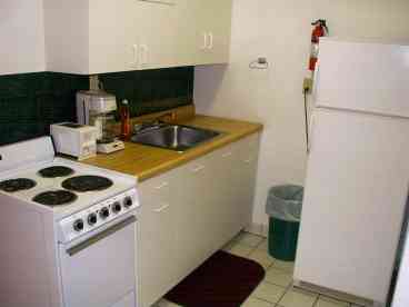 Kitchen area in room 1