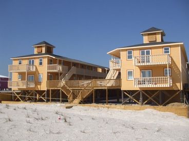 Gulf front & gulf view condos. 2BR/1BA available, some with private balcony.  Close to town.  Beach chair and umbrella rentals available on the beach.  11 units.