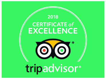 Our 6th Certificate of Excellence from Trip Advisor.