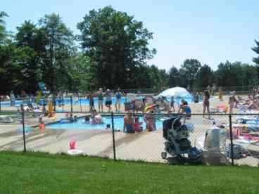 The outdoor pool