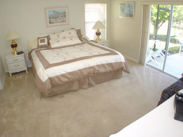 Master bedroom with lake views