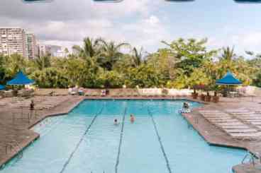 Swimming pool view from our condo.