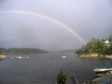 Rainbow over main channel