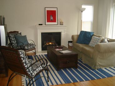 Living room with gas fireplace