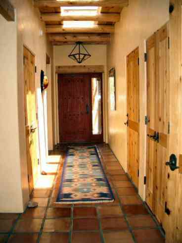 Color everywhere - lots of kilim rugs on the beautiful saltillo-tile floors