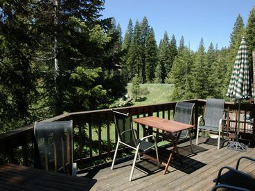 Deck view of the meadow in the Spring.