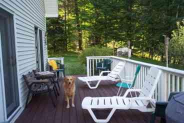 Deck with Weber grill