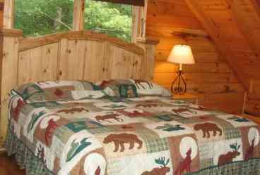 King Bed in Sleeping loft