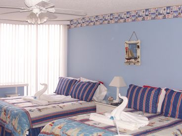 Hidden Treasure beddings included 2 queen size beds lined with luxurious Egyptian Cotton Linens.