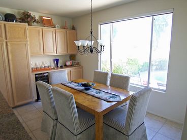 Dining Room Overlooks Pool Area