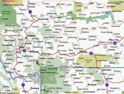 Southwest Montana Map