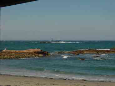 Sunset Rocks, as viewed from the deck of the Oshers Cottage